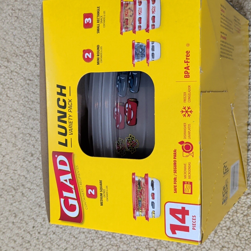 Glad Cars Food Storage Containers with Lids - Picture 2 of 7